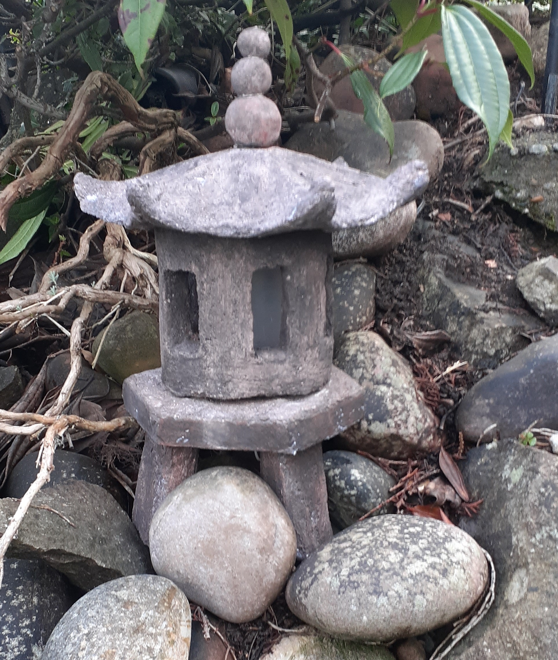 A japanese style garden lantern.