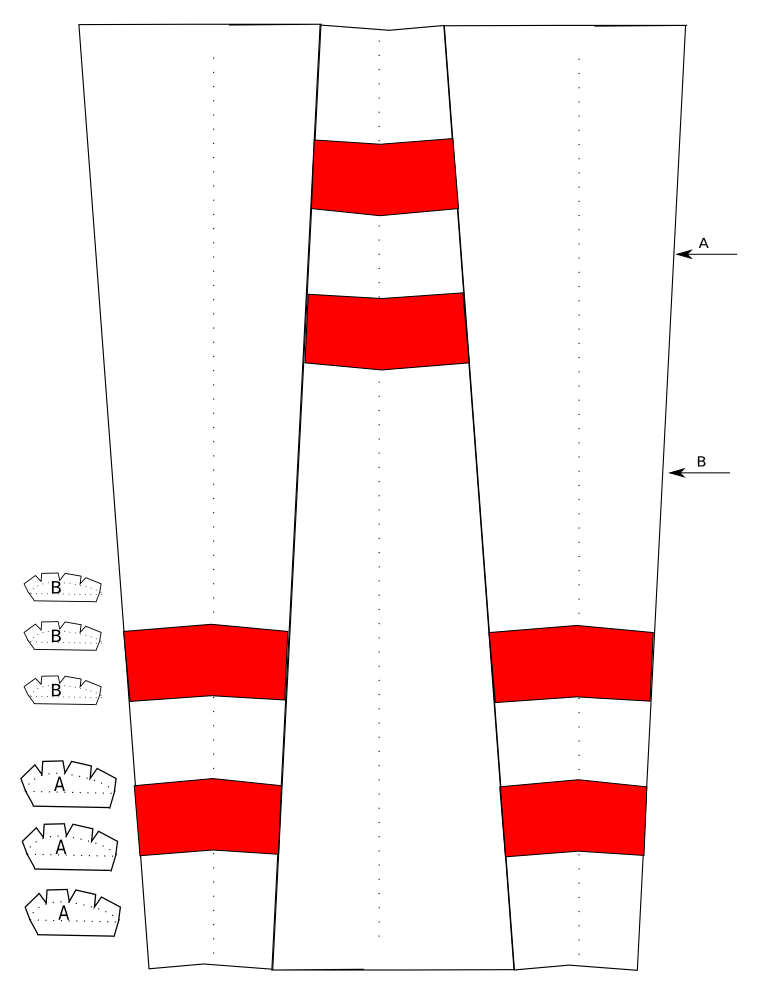 layout of paper blades