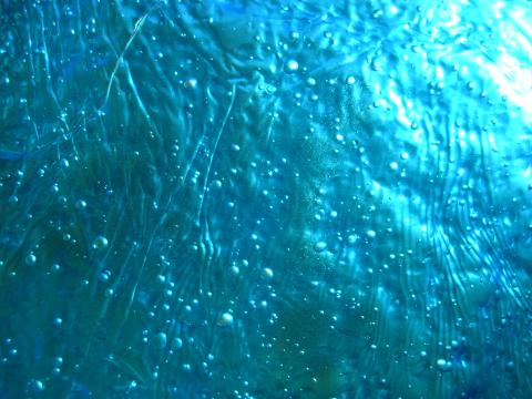 clear blue starch plastic